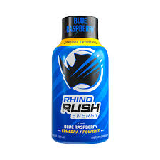 Rhino Rush Energy Original Blue Raspberry 2 oz Energy Shot